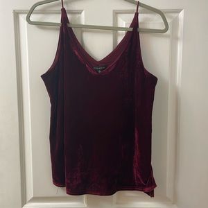 Shinestar size small maroon velvet tank top